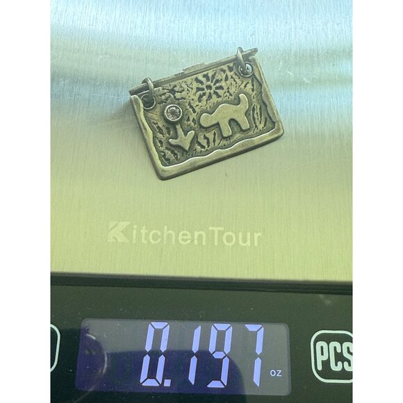 Handcrafted Mexican Vintage Sterling Dangle Animal Sun & Nature Design Pin - Picture 4 of 4